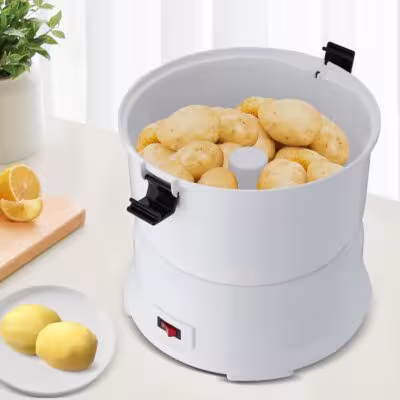 Potato Peeler 0.8 kg Electric Potato Peeler Potato Peeling Machine Plastic EU Standard White 1