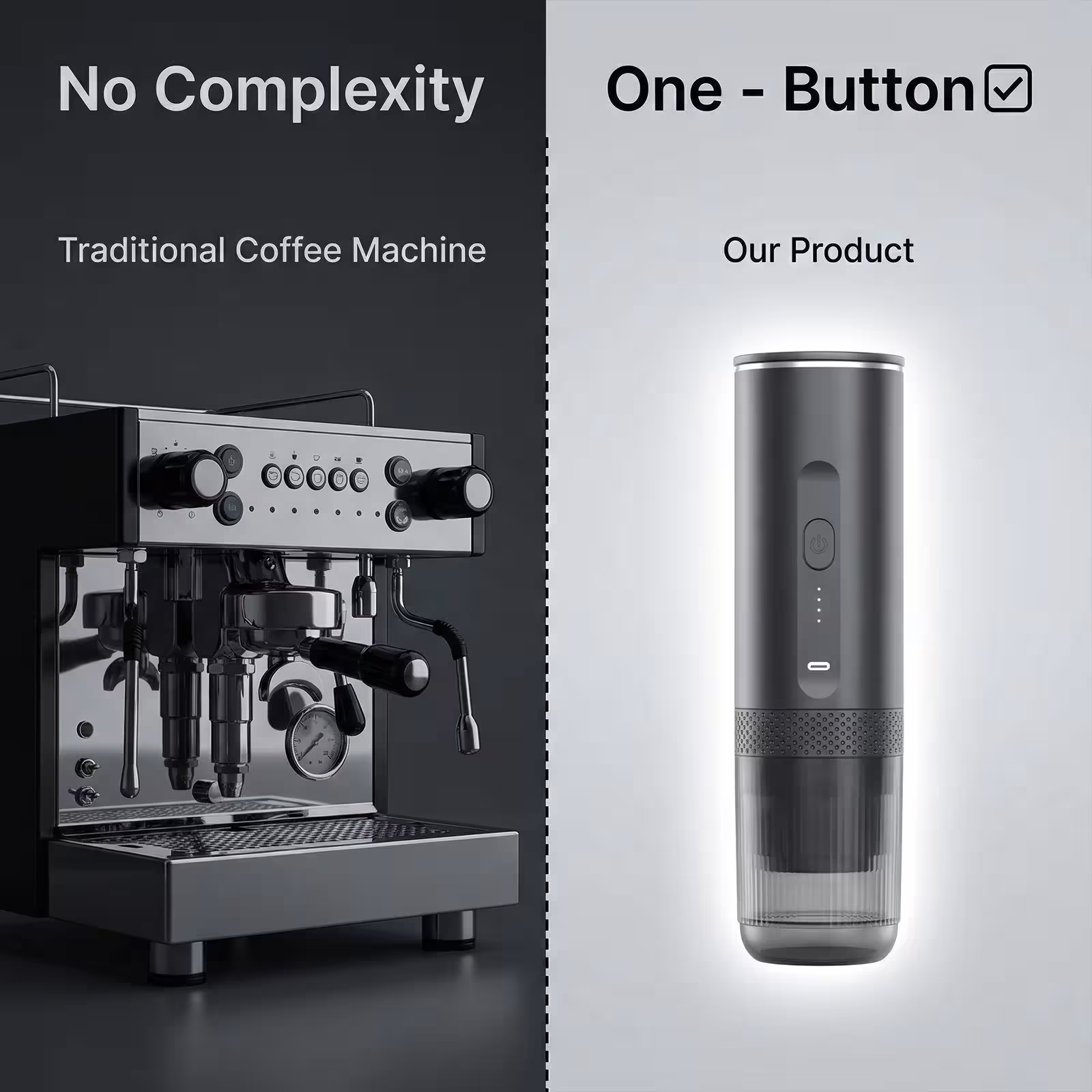 Machine à café en capsules portable, 20 bars, batterie 7500mAh, 2 en 1, 92°C