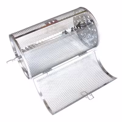 Ossayi Stainless Steel Oven Rotating Grill Cage Nuts Coffee Beans Baking Basket for Barbecue Air Fryer Rotisserie Accessories 1