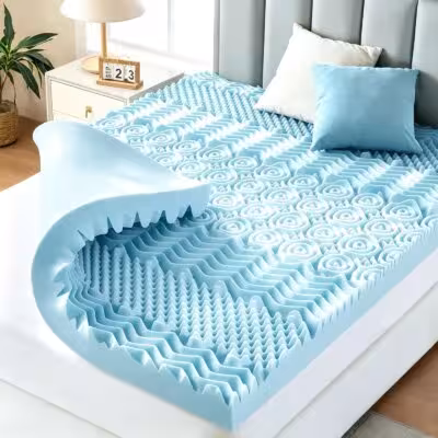 Queen Mattress Topper Memory Foam Mattress Topper with Hardness Gel Topper Soft Cooling Bed Pad for Pressure Relief Body Support 1