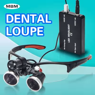 Dental Magnifier with LED Headlight Optical Dental Loupes for Dentist Binocular Magnifying Glasses with Headlamp for Surgery 1
