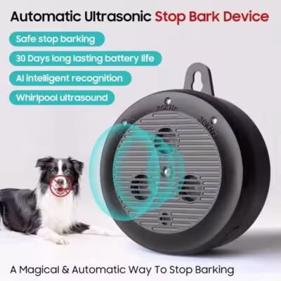 Ultrasonic anti-barking device, dog trainer, for outdoor use, rechargeable, range 10 m, waterproof, safe, automatic 1
