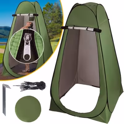 Tente de douche d'extérieur, tente de changement portable avec fenêtre de ventilation, idéale pour la plage et le camping