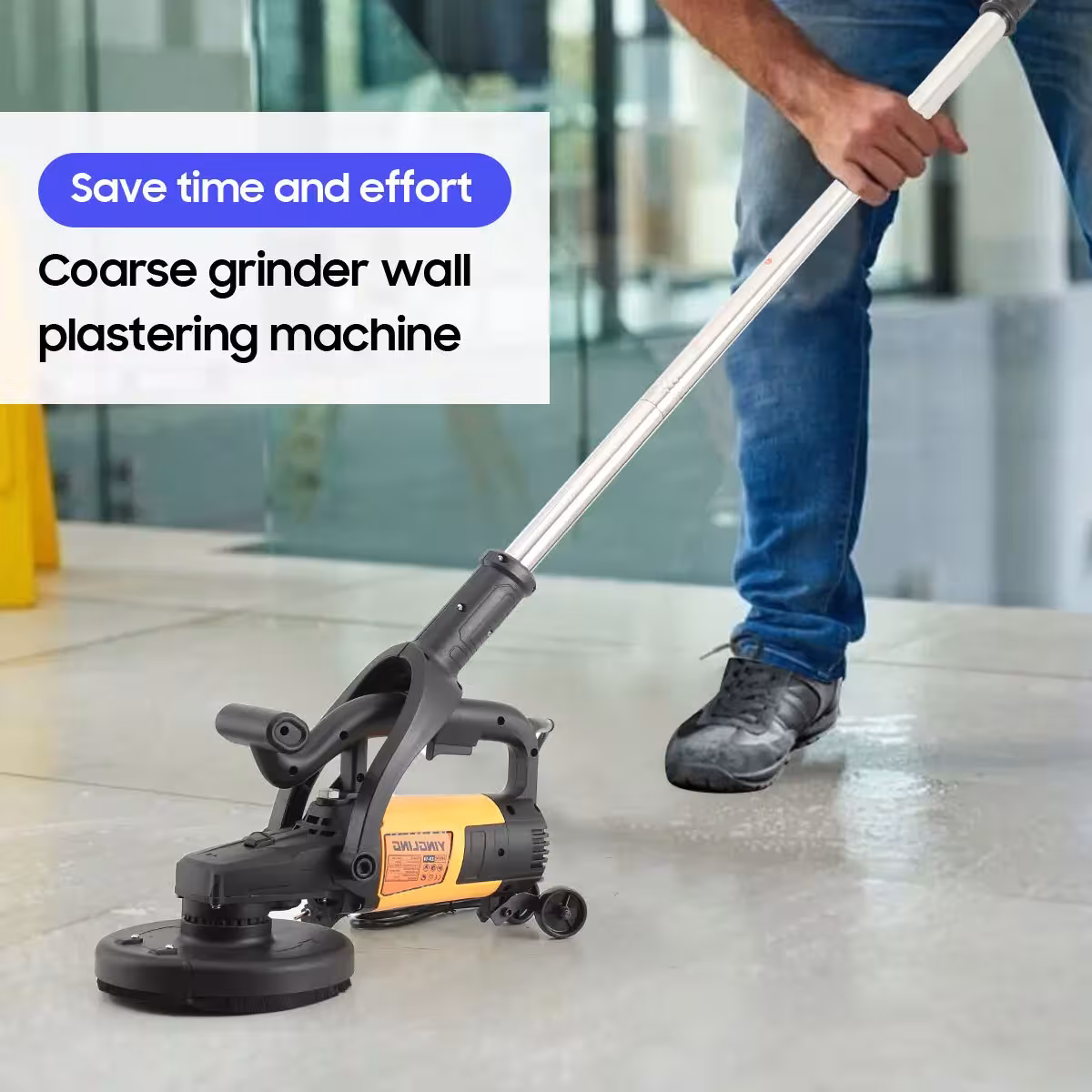 Machine de ponçage manuelle 3800W pour murs avec rallonge, pour béton, carrelage
