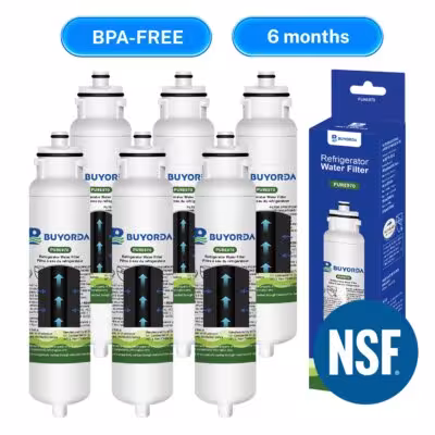 DW2042FR-09 Water Filter Cartridge For Daewoo DW2042F-09 For Kenmore 46-9130 469130 Fits Smeg 3019986700 Carbon Fast Swap 6 Pack 1