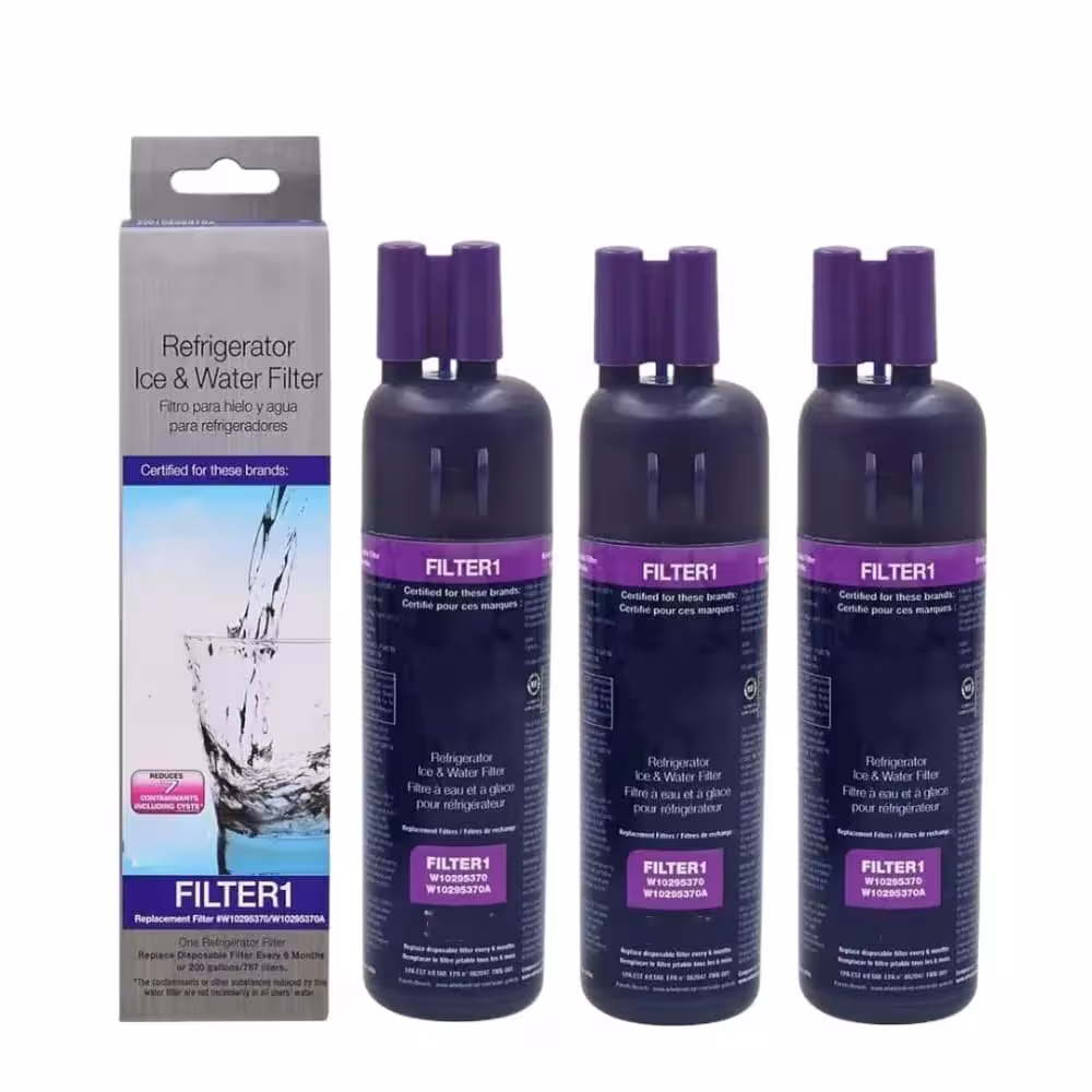 Filtre à eau pour réfrigérateur W10295370A, compatible avec EDR1RXD1, P4RFWB, GRE1001, WF537