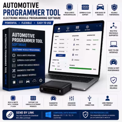 Automotive Programmer Tool Software, ECU Memory Read Write, EEPROM FLASH, Electronic Module Service 1
