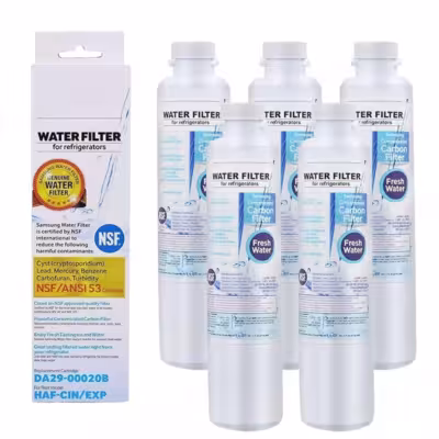 5 Pack for Samsung DA29-00020B Water Filter Compatible With HAF-CIN/EXP HAF-CIN Premium Filtration For Clean Safe Drinking Water 1