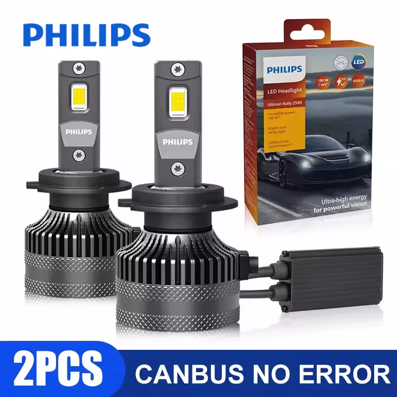 Bombillas LED Philips Ultinon Rally 3590 de 180W para automóviles, en pares