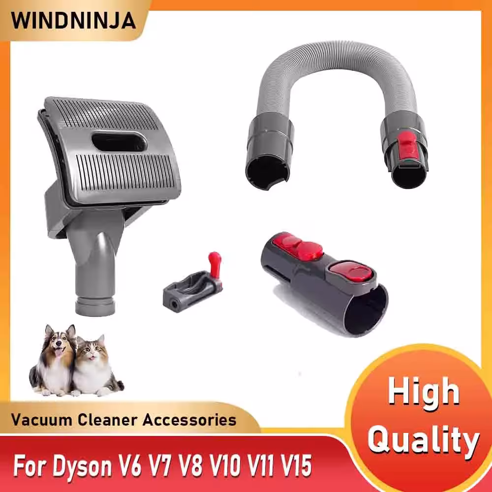 Šukos šerinimui šuns kailiui Dyson V6 V7 V8 V10 V11 V15 dulkių siurbliams su adapteriu