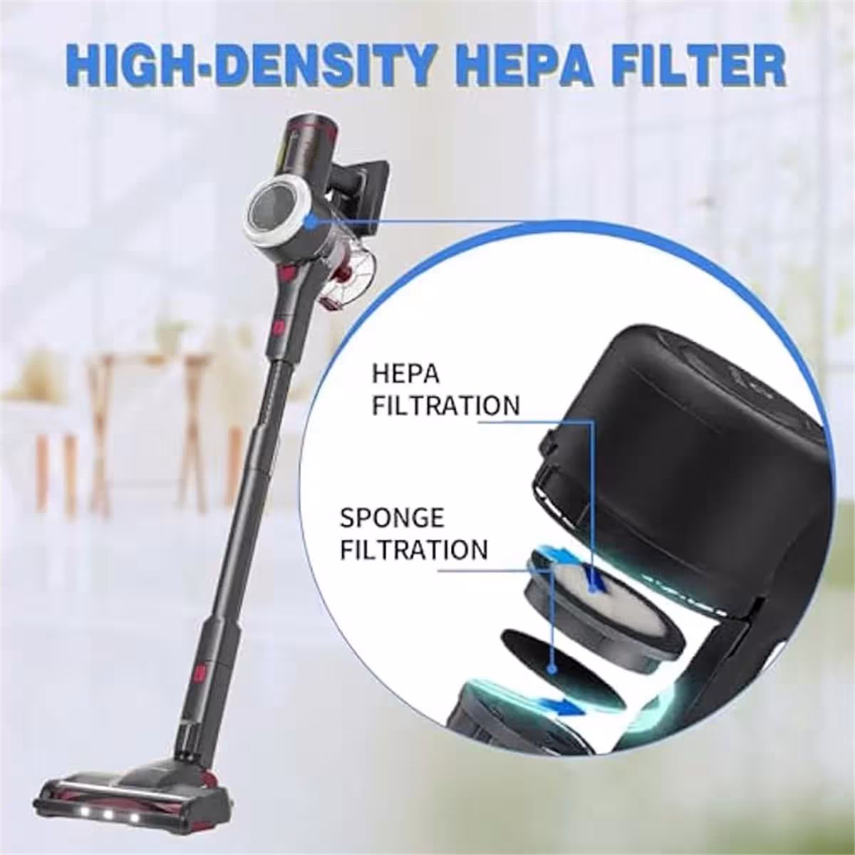 HEPA filtrų ir kempinių rinkinys