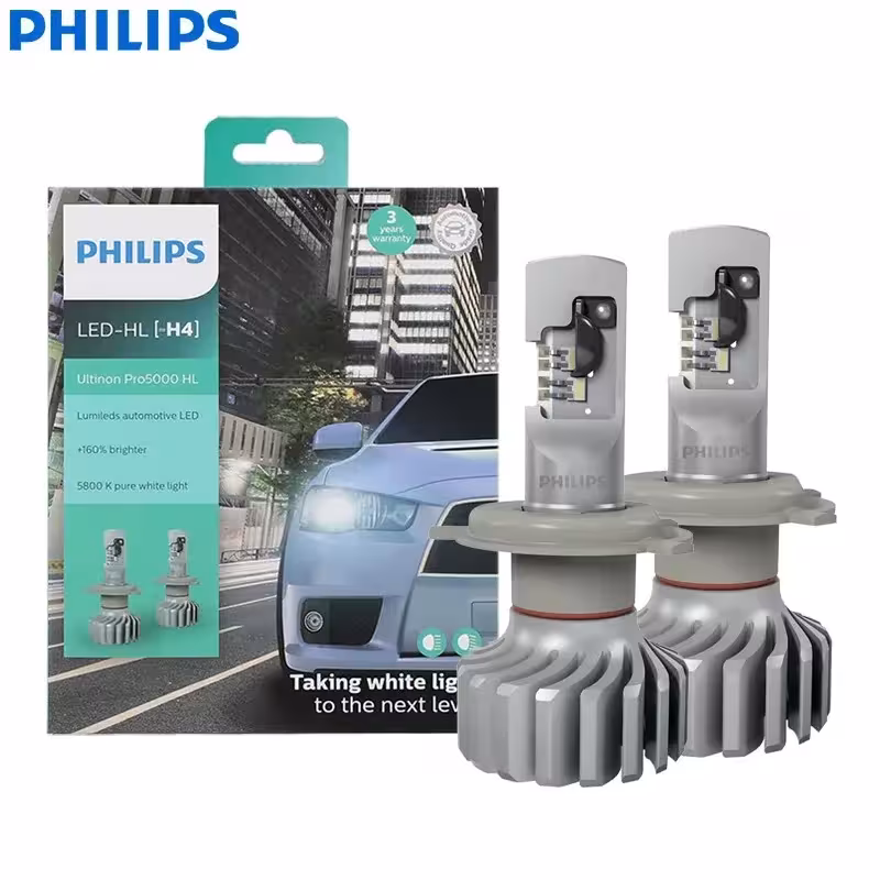 Philips Ultinon Pro5000 LED H4 automobilio lemputė 5800K balta 15W, 2vnt