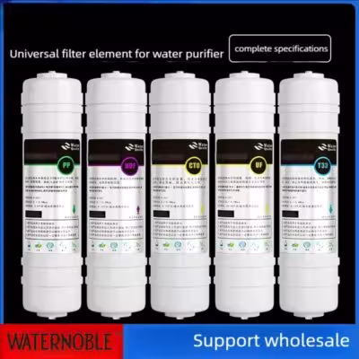 Waternoble Water Purification Filter 10 Inch Quick-Connect Granular Activated Carbon PP Cotton Filter Element Replacement Set 1