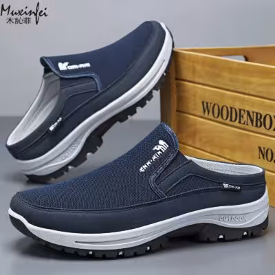 Men's Shoes 2026 Spring New Versatile Casual Half Top Single Shoes Comfortable, Breathable, Odorous Foot Size 39-47 1