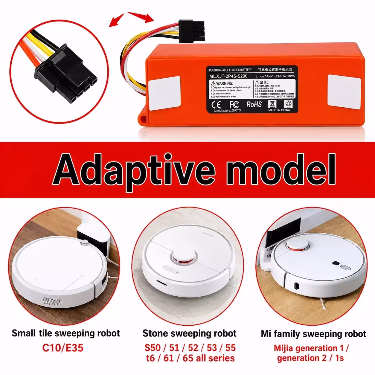 Roborock vacuum cleaner battery