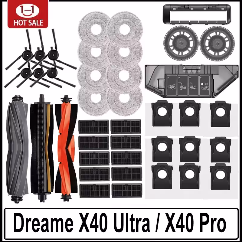 Piezas de repuesto y accesorios para el robot aspirador Dreame X40 Ultra/Pro, L40 Ultra