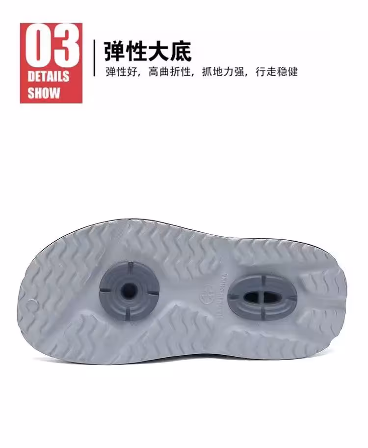 Men's sandals with thick soles.