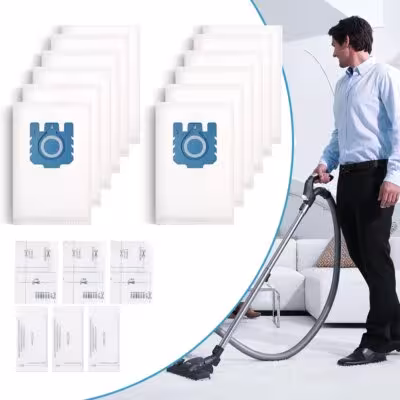 10 Pack Vacuum Dust Bags, with 3x Exhaust Filters, Replacements Compatiable for Miele GN 1
