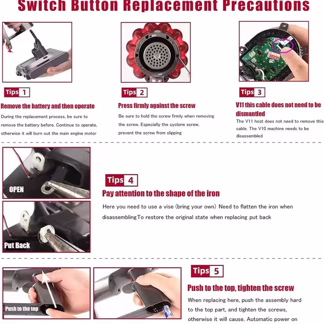 interruptor dyson v10 v11