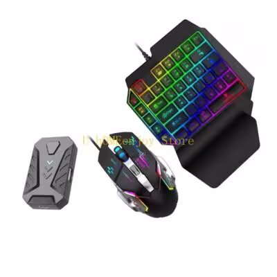 B0KF Gaming Keyboard and Mouse Converter,Keyboard and Mouse Adapter,with Vibration Effect for Cellphone Mobile Game 1