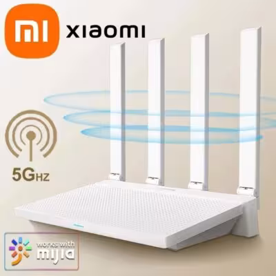 Original Xiaomi AX3000T Router 2.4GHz 5GHz 1.3GHz CPU 2X2 160MHz WAN LAN LED NFC Connection for Home Office Games Mi 1