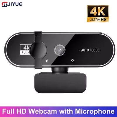 4K Webcam Video Camera 2K Autofocus Streaming Web Cam With Microphone Full HD 1080P Webcams for PC/Computer/Laptop 1
