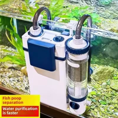 SUNSUN New Fish Tank Filter YBF-500 Oxygen Filtration Integrated Machine Water Purification Pump Wall-Mounted Fish Toilet 1