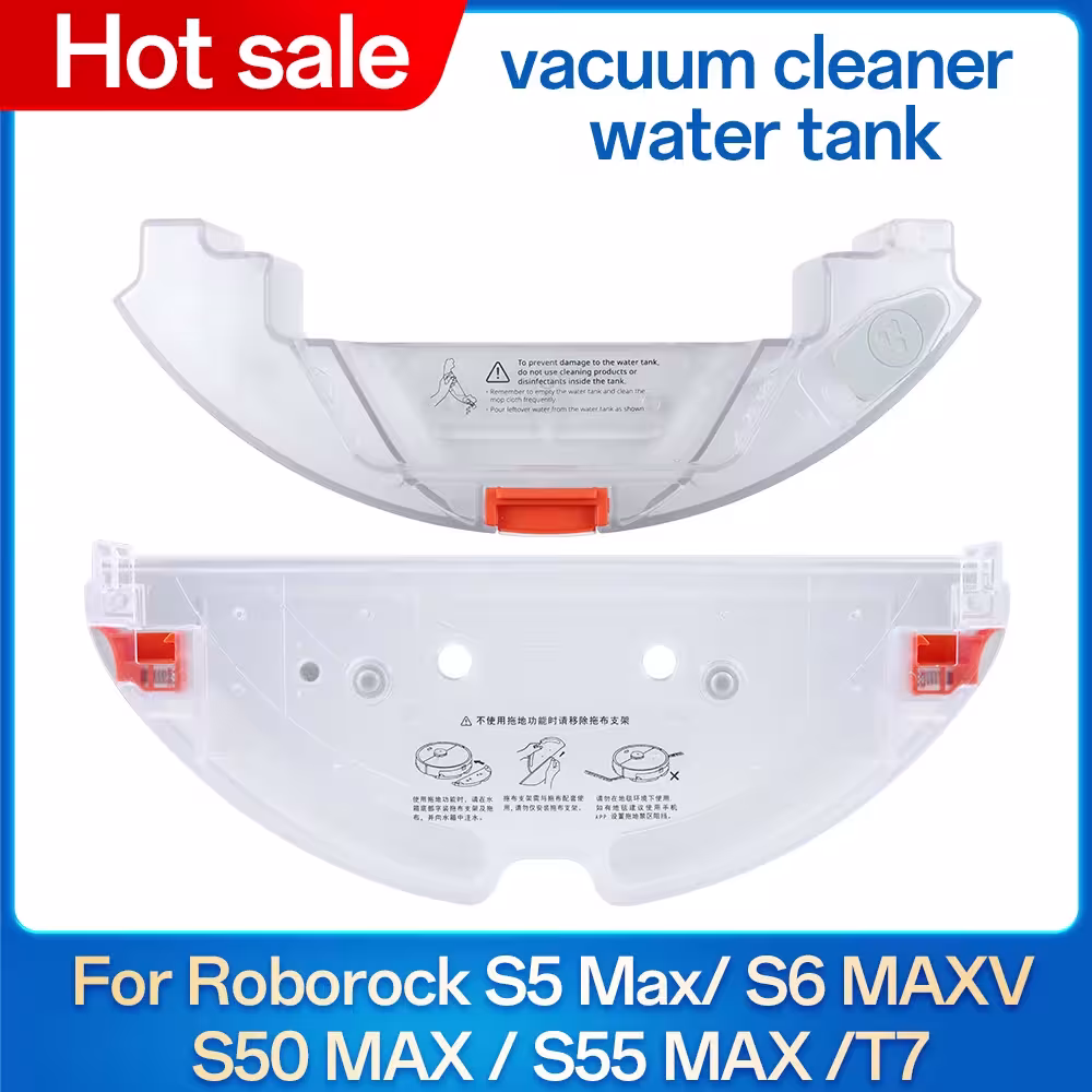 Bac à eau pour aspirateurs robots Roborock S5 Max, S55 Max, S6 MaxV, S6 Pure.