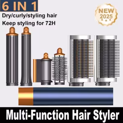 6 in 1 Professional Hot Air Styler Negative Ion Multi Hair Styler Set for Auto Curling Hair Styling Tools Best Gift for Women 1