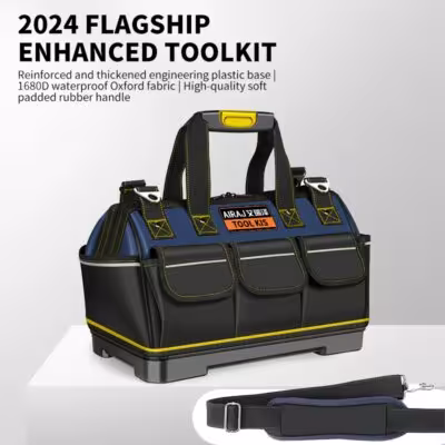 AIRAJ Multifunctional Tool Bags 1680D Oxford Cloth Electrician Bags Waterproof and Wear-Resistant High Capacity Storage Bags 1