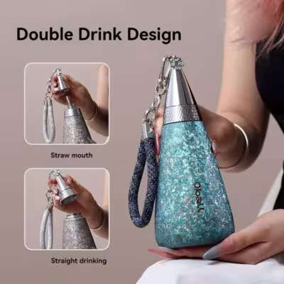 Pure Titanium Water Bottle Long Lasting Hot Thermos Luxury Fashion Thermal Bottles Thermo Liter Cold Mugs Insulated Coffee Cups 1