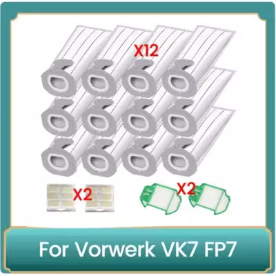 Dust Bags with Filters Fragrance Blocks Kit for VK7 FP7 Vacuum Cleaner Accessories Premium Filter Bags-A69M 1