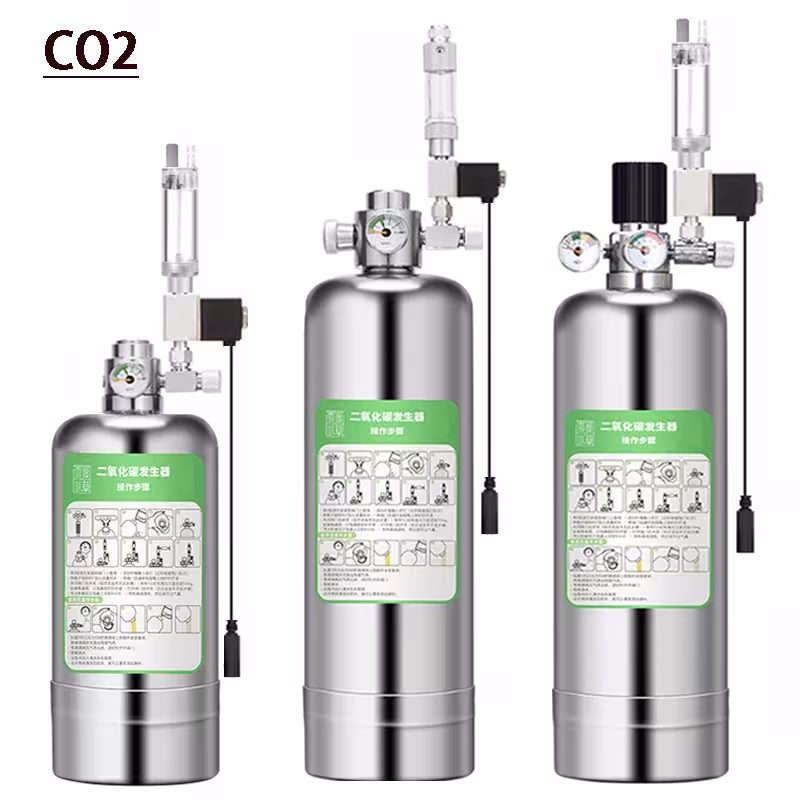 Akvariumo CO2 generatoriaus sistema DIY iš nerūdijančio plieno augalams ir žuvims