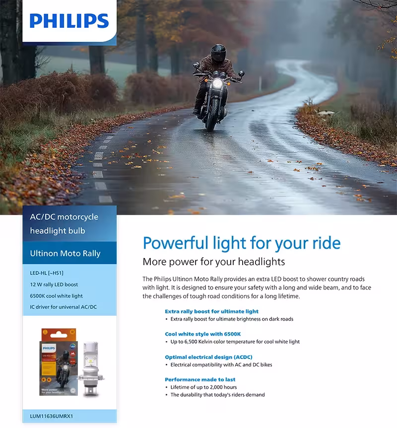 Ampoule LED pour moto.