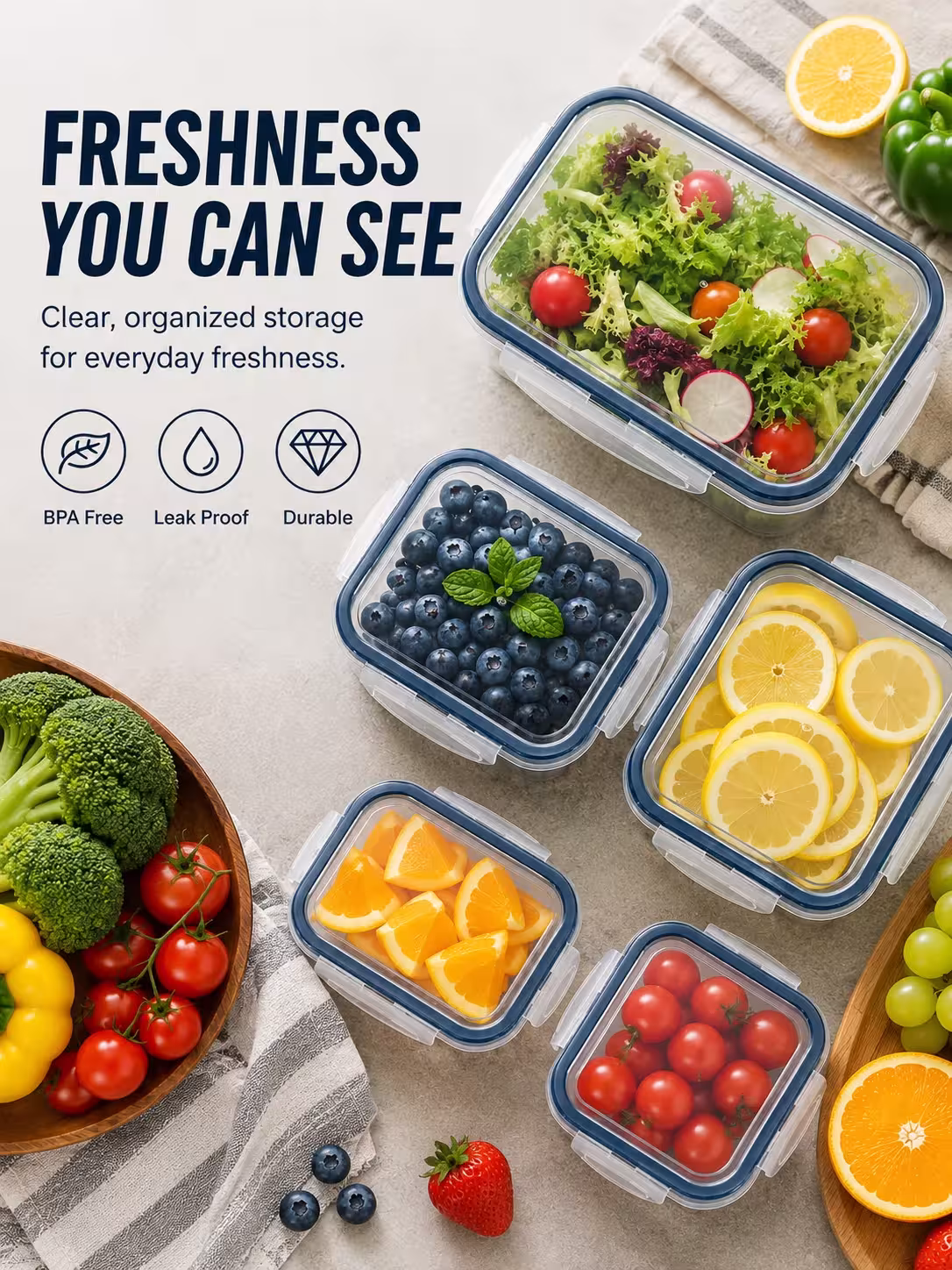 boîtes de rangement pour aliments