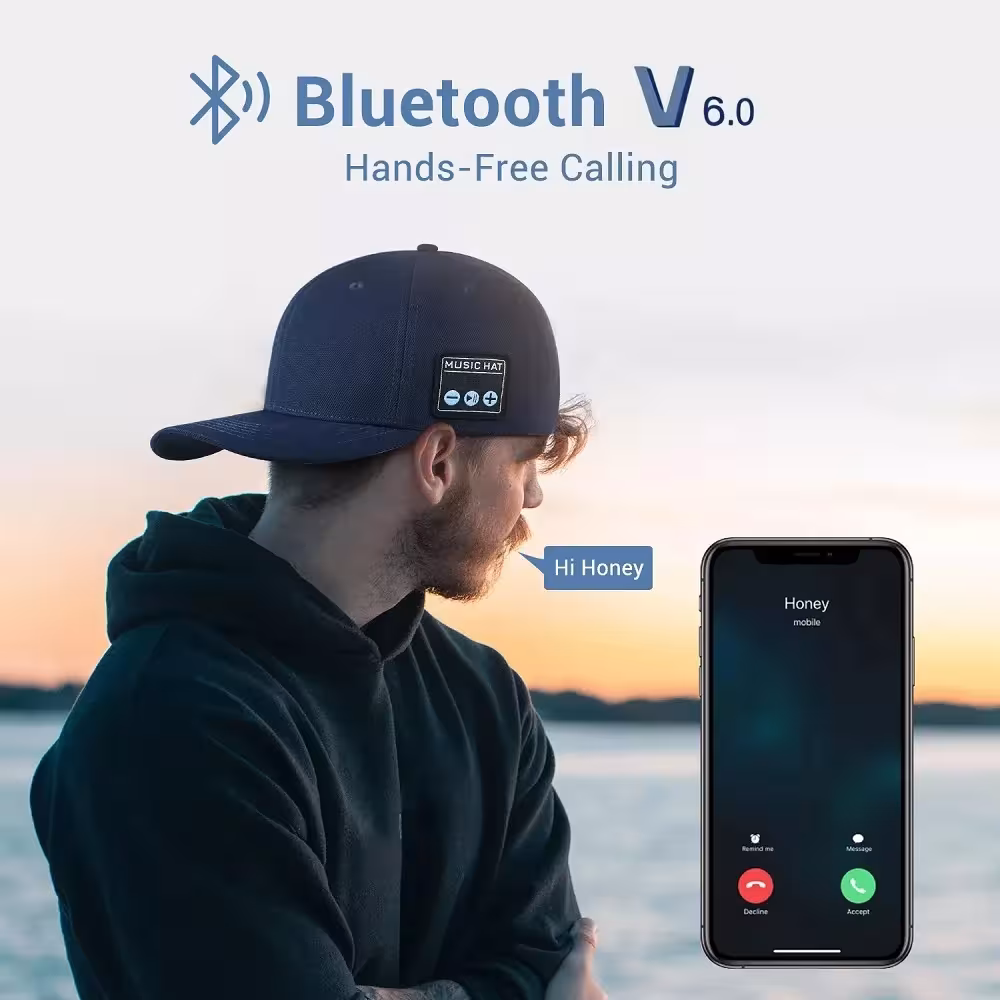 Bluetooth kepurė su garsiakalbiu