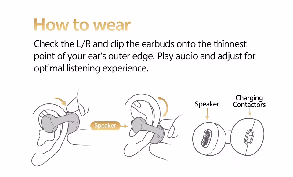 auriculares inalámbricos con clip