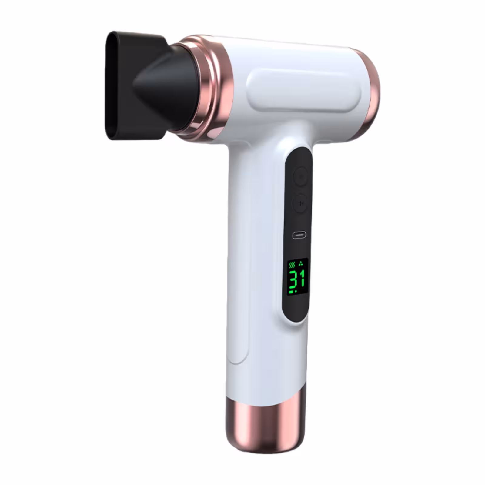 Sèche-cheveux sans fil 200W avec fonction ionique, USB Type-C, air chaud et air froid