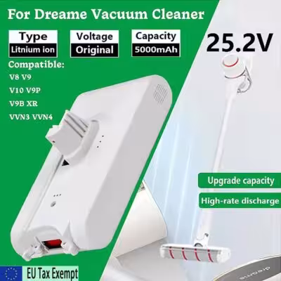(5000mAh)Replacement Vacuum Cleaner -Spare Battery for Xiaomi Dreame V8 V9 V10 V10Pro VVN3 VVN4 VVN5 XR Lithium Ion Battery 1