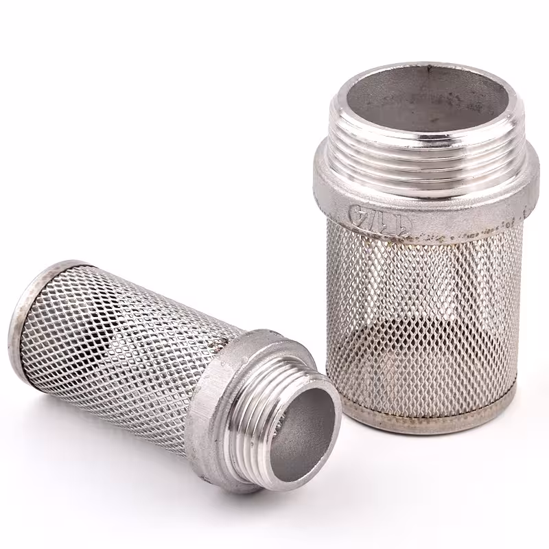 filtre à mailles avec filetage interne