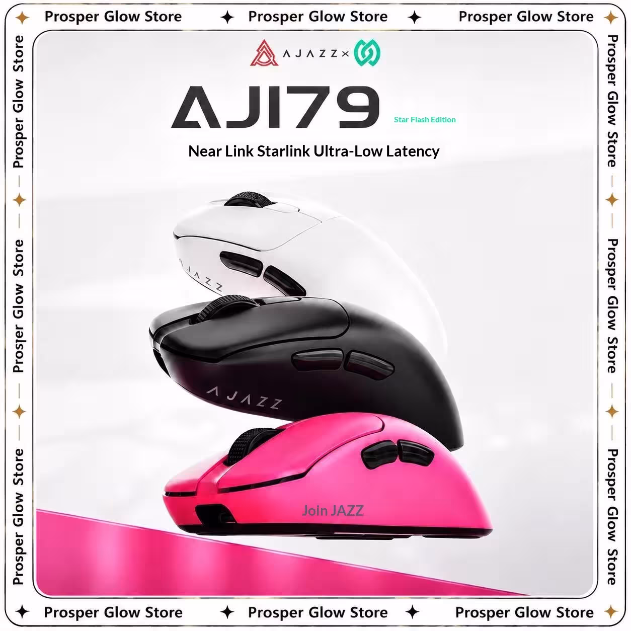 Ratón para juegos inalámbrico AJAZZ AJ179 PRO con sensor PAW3395 y base de carga magnética para PC y portátiles
