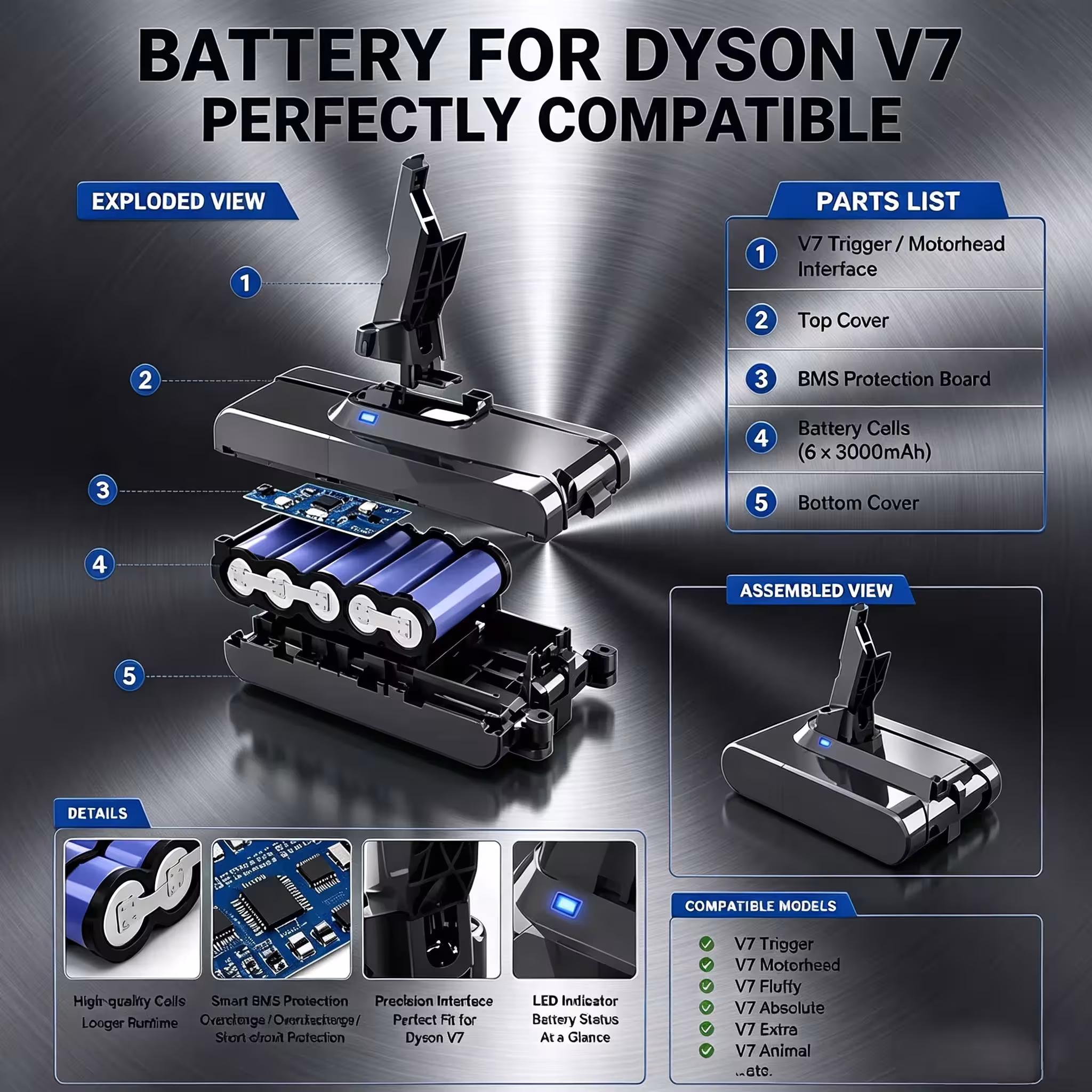 batteria Dyson V7