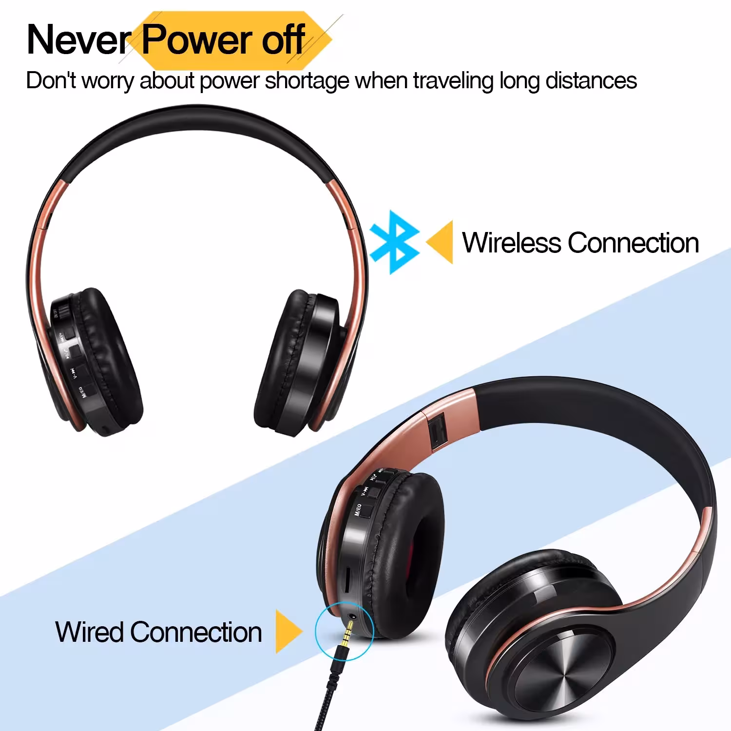 Cuffie Bluetooth wireless con microfono