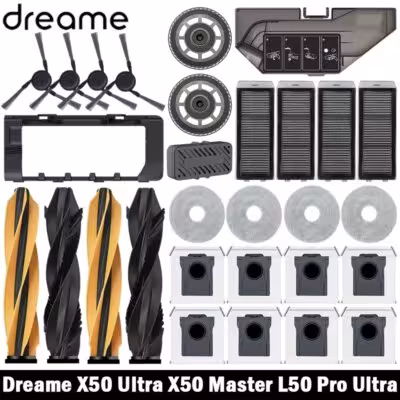 Dreame X50 Ultra/X50 Master/L50 Pro Ultra/L40S Pro Ultra/L40s Ultra/MOVA V50 Ultra Parts Main Brush Filter Mop Cloth Dust Bag 1
