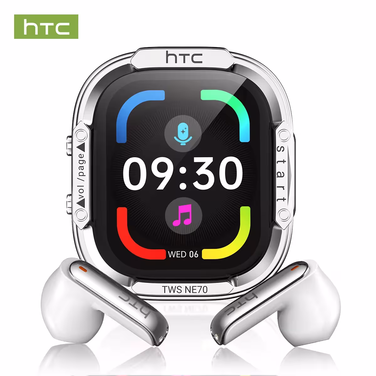 HTC NE70 Wireless Bluetooth Headphones with AI Translator, LCD Screen, and 30-Hour Battery