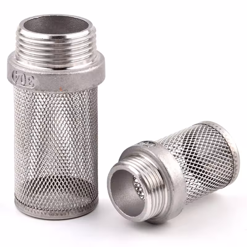 filtre à mailles avec filetage interne