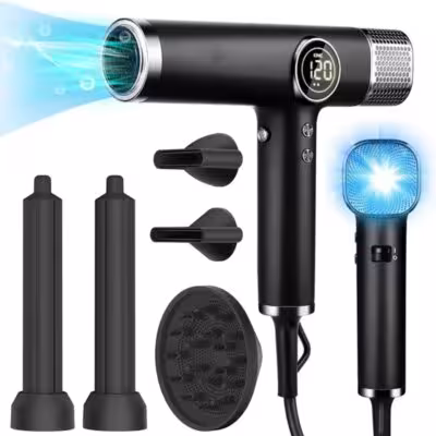 110000 RPM High-Speed Brushless Motor Negative Ionic Blow Dryer for Fast Drying Low Noise Thermo-Control Hair Dryer 1