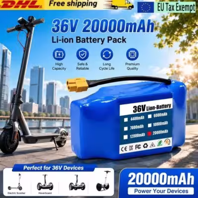 Original 36V 20.0Ah Rechargeable Lithium Battery 10S2P 20000mAh 18650 Electric Self Balancing Scooter Hoverboard Batteries 1
