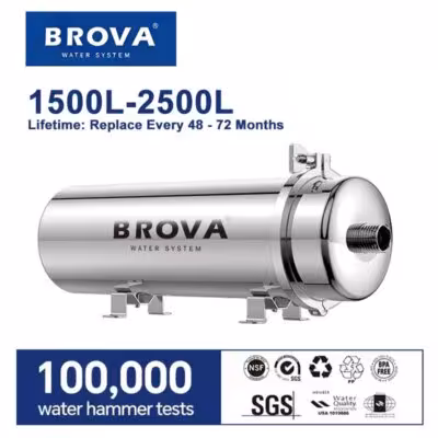 1500L Whole House High Flow  PVDF UF Water Purifier Stainless Steel Mineral Externa Filter with Washable Reusable Membrane 1