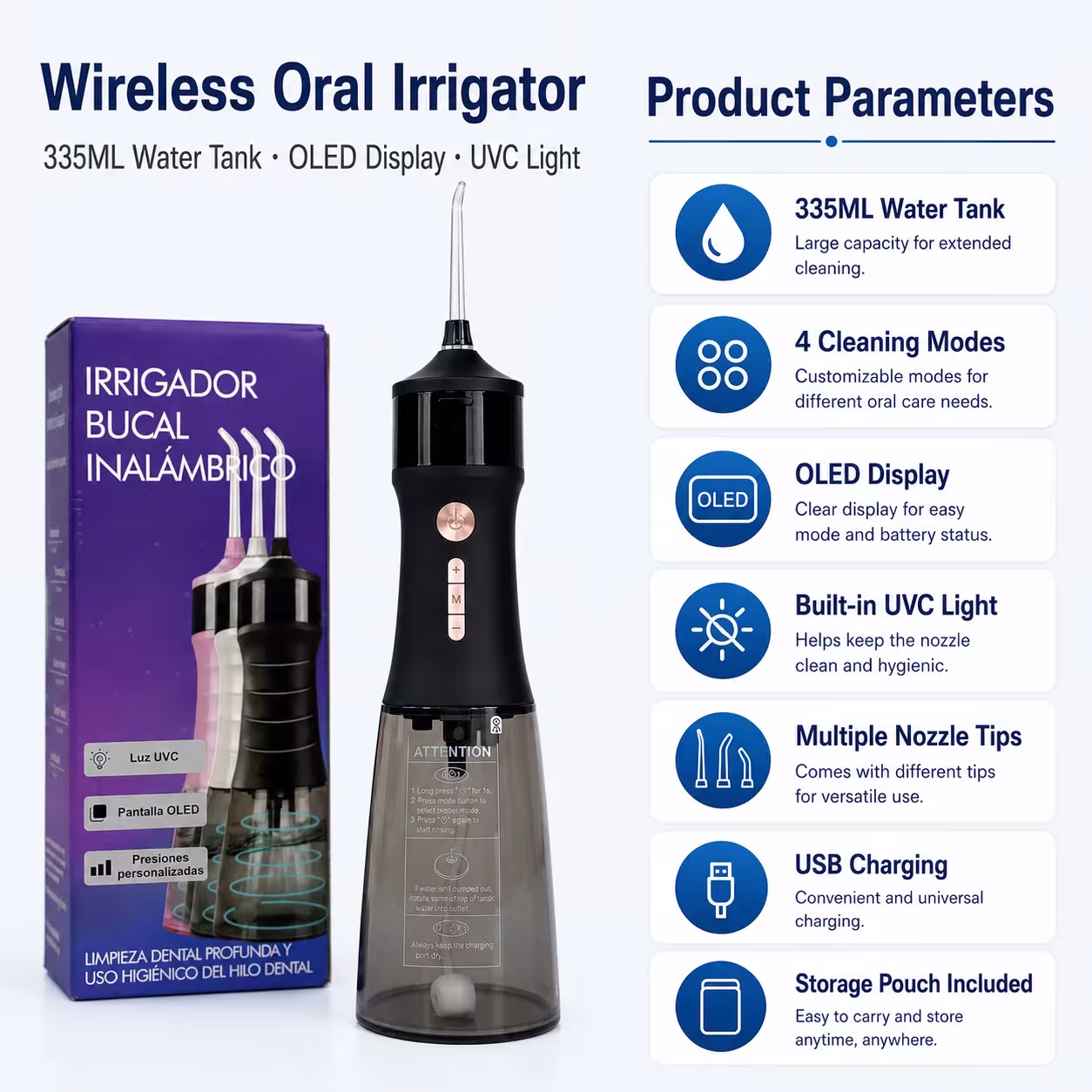 UVC dental irrigator